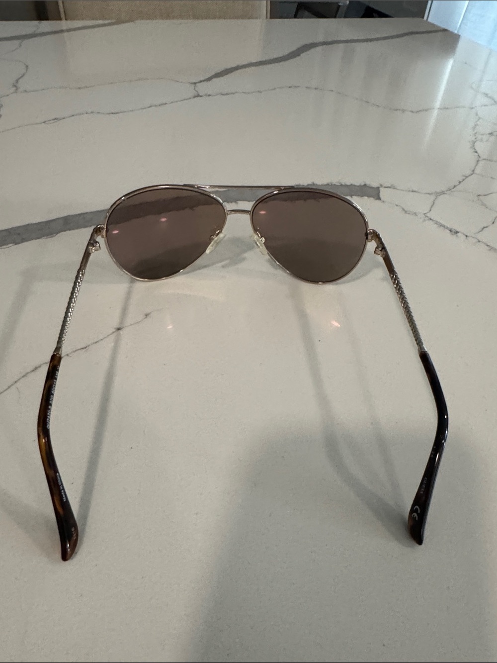 Guess Aviator Metal Sunglasses in Brown - Women's Accessories - Picture 4 of 7